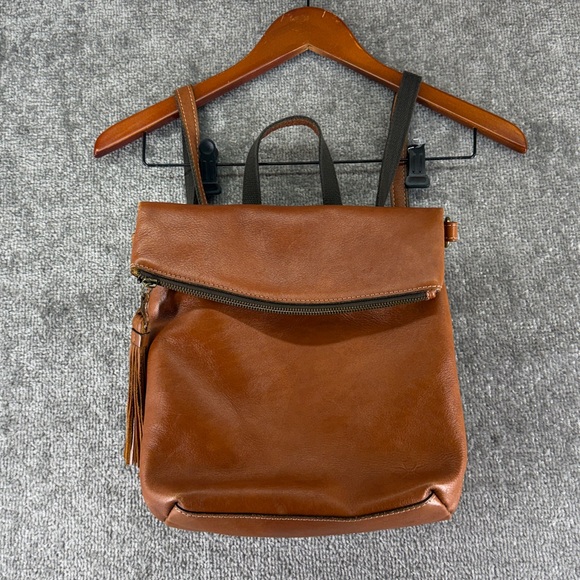 Patricia Nash Luzille Backpack Brown Leather Convertible Crossbody Purse Bag - Picture 1 of 15